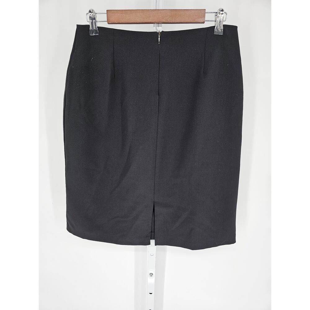 Clio Women's Black Back-Zip Formal Pencil Skirt Size 10